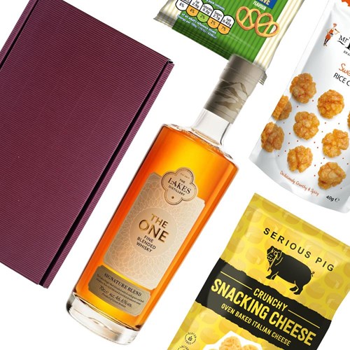 The Lakes The One Signature Blended Whisky 70cl Nibbles Hamper